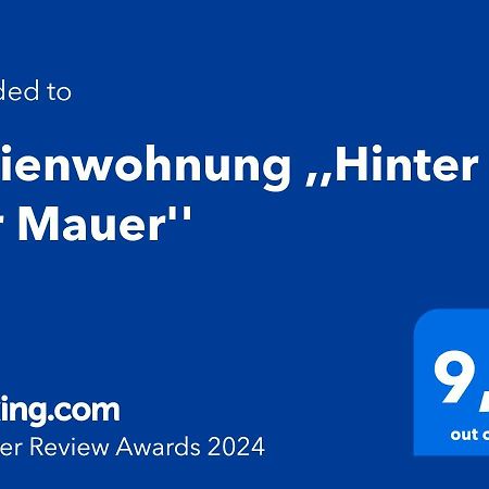 Ferienwohnung ,,Hinter Der Mauer" Hildburghausen Exteriér fotografie